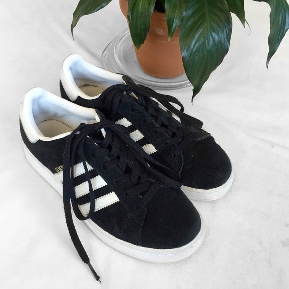 adidas campus black suede